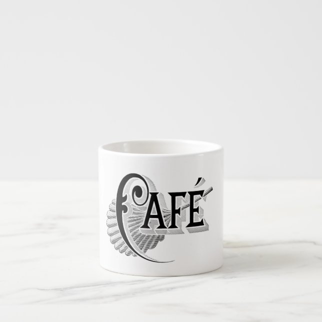 Café Chic Vintage Café Spécialité Mugs (Devant)