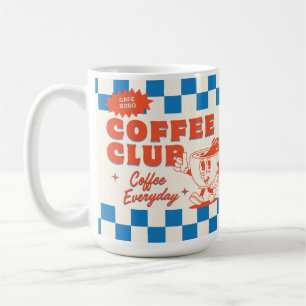 Café Club Mug - Jolie Cartoon Coffee Coffee avec C