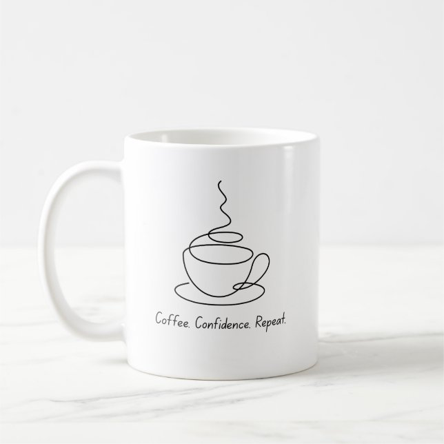 Café Confiance Répéter Mug (Gauche)