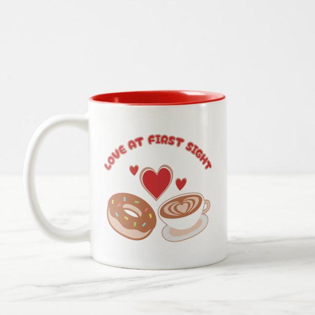 Café Couple et Mug de beignets (Gauche)