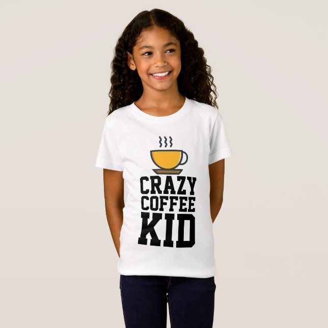 CAFÉ CRAZY ENFANT, T-shirts pour enfants (Devant entier)