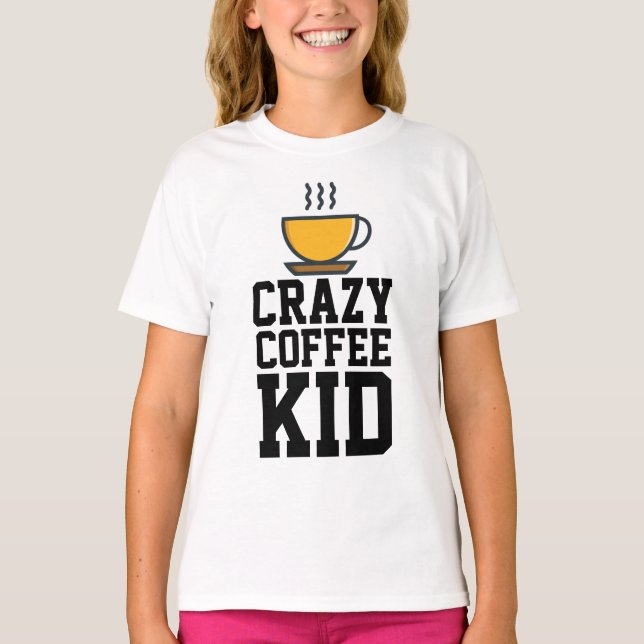 CAFÉ CRAZY ENFANT, T-shirts pour enfants (Devant)
