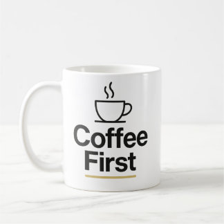 Café d'abord - Mug de typographie minimaliste