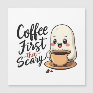 Café d'abord puis Halloween mignon et effrayant Ha