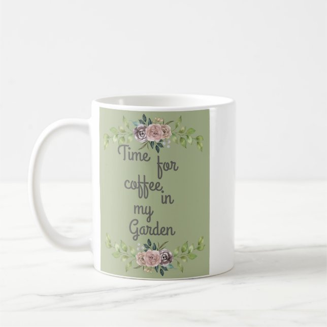 Café Dans La Mug Du Jardin (Gauche)