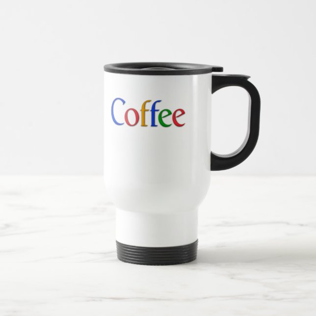 café dans la tasse de voyage de police de google (Droite)