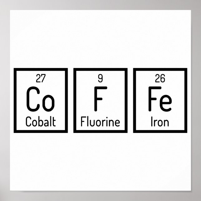 Café Dans Le Tableau Périodique - Le Seul Élément  (Devant)