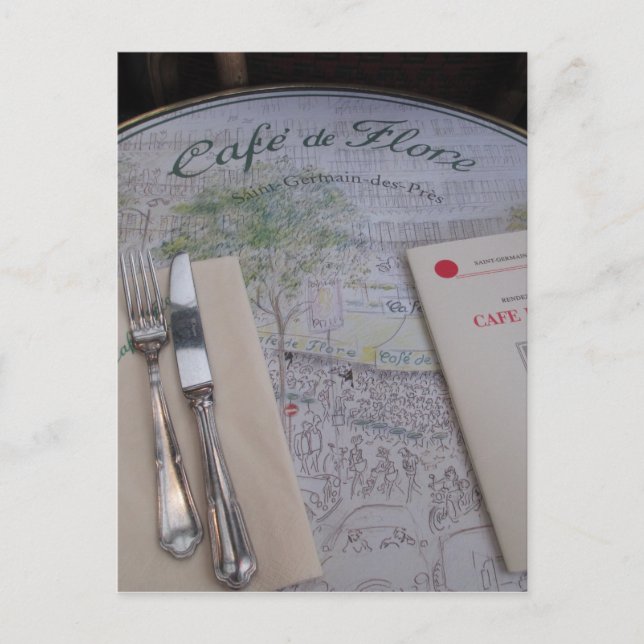 Café de Flore, Paris, France - Cadre, Menu (Devant)