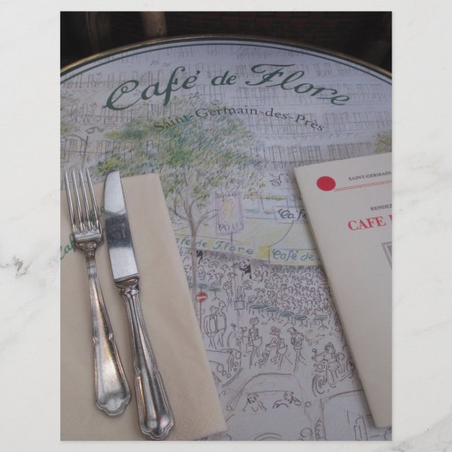 Café de Flore, Paris, France - Cadre, Menu (Devant)