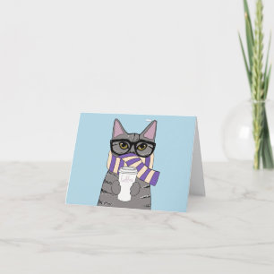 CAFÉ D'HIVER CARTES DE REMARQUE ART CAT