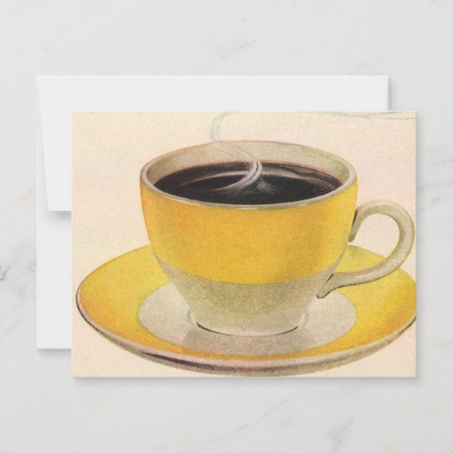 Café d'illustration vintage en Coupe Jaune (Devant)