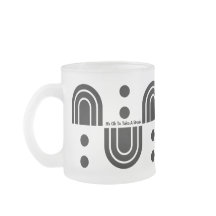 "Café dit pause" Mug de verre poli moderne