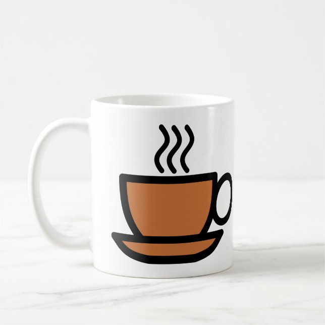 Café Doodle Mug - Cadeau à l'amateur de caféine (Gauche)