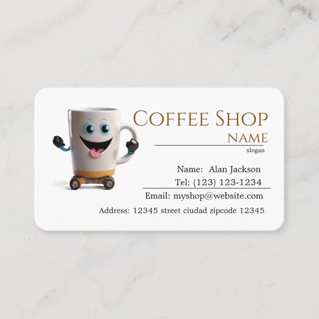 café éditable carte de visite (Devant)