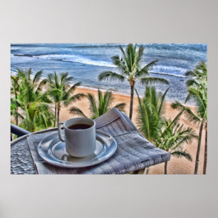 Café en affiche de paradis