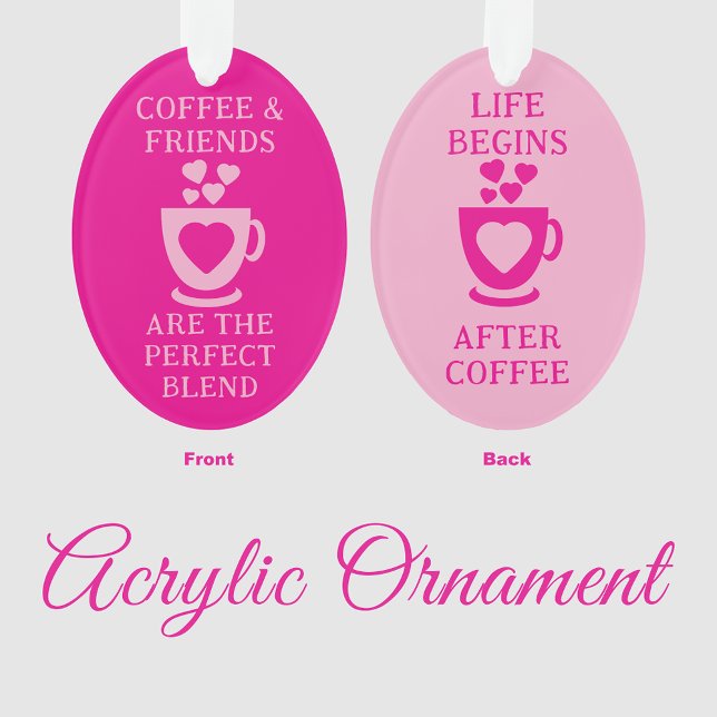 Café et amis aiment le coeur rose (Créateur téléchargé)
