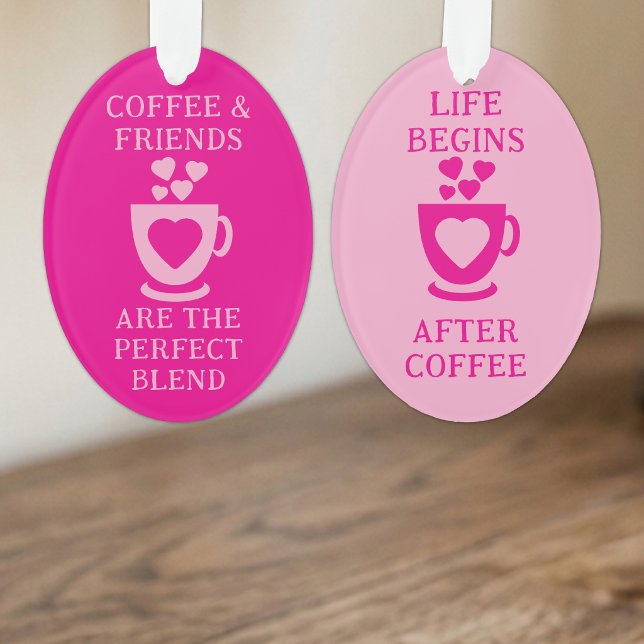Café et amis cœurs roses amour (Créateur téléchargé)
