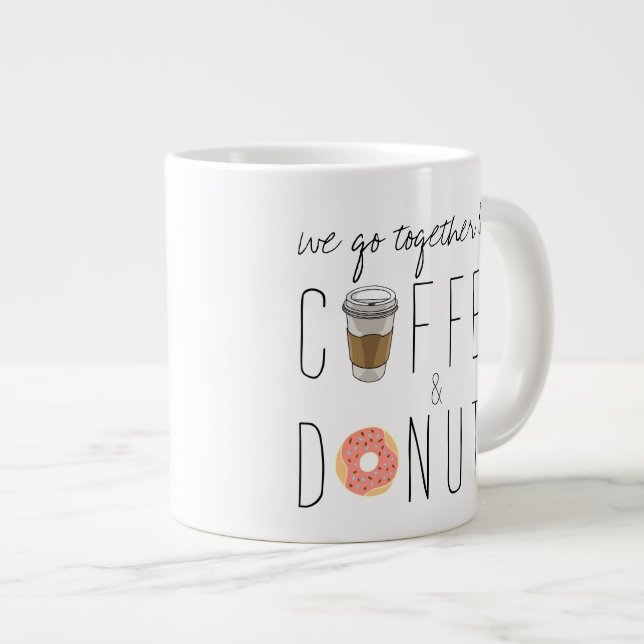 "Café et beignets" Mug Jumbo (Devant droit)