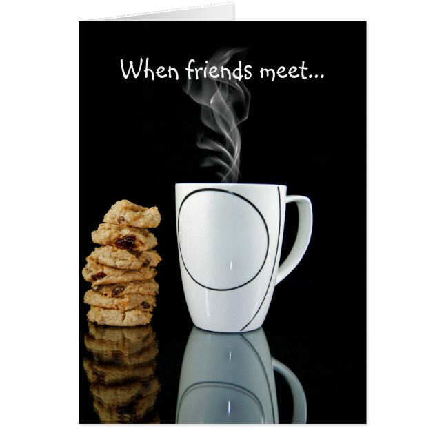 Café et biscuits en noir miroir (Devant)