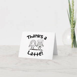 Café et Carte de remerciements de beignet "Merci à