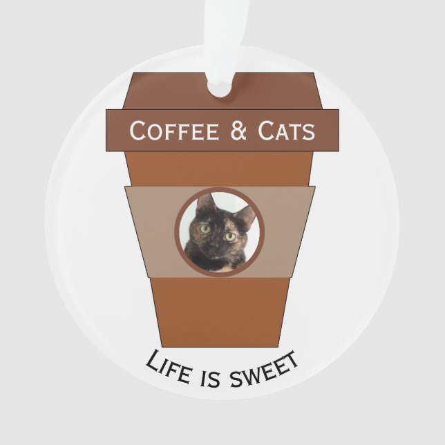 Café et chats personnalisables - La vie est douce (devant)