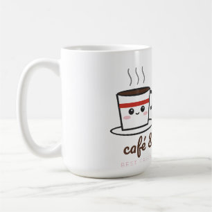 Café et Croissant Meilleurs Amis Tasse à Café Mign