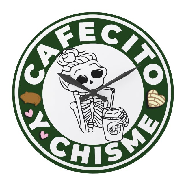 Café et horloge de ragots (Cafesito and chisme clock)
