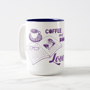 Café et livres Aimer lire Mug personnalisé
