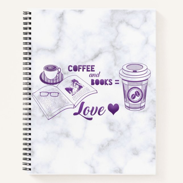 Café et livres Love Lecture Carnet (Devant)