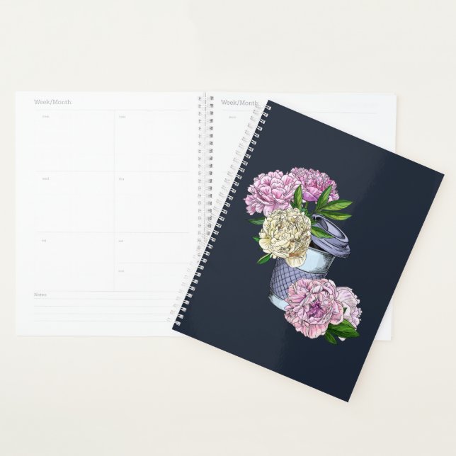Café et pivoines (Devant avec enveloppe)