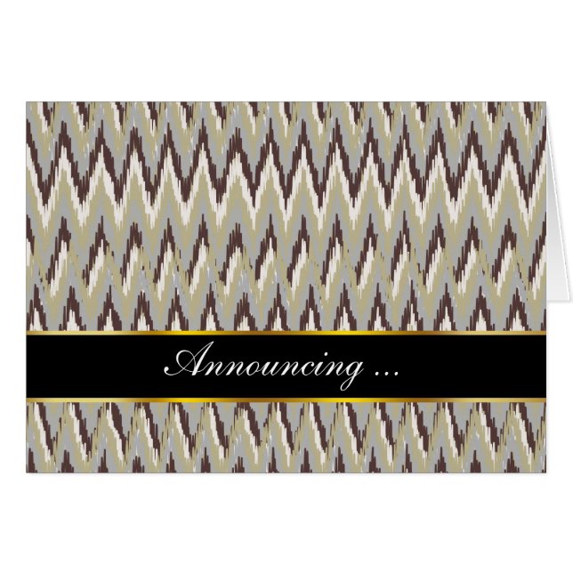 Café et Sage iKat ZigZag Motif (Devant horizontal)