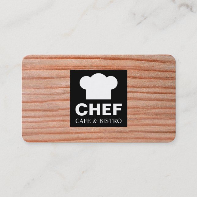 Café Étiquette carré - Wood 01 (Devant)