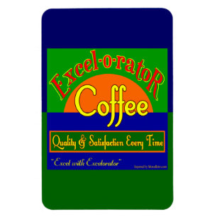 Café Excelorator Nouveau Magnets rétro Crate Art
