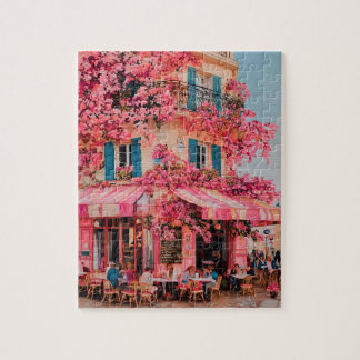 Café Fleur Rose Puzzle – Paradis en Fleurs en Rose
