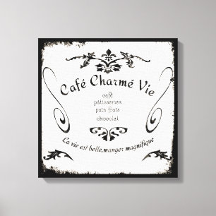 Café français Connexion sur toile