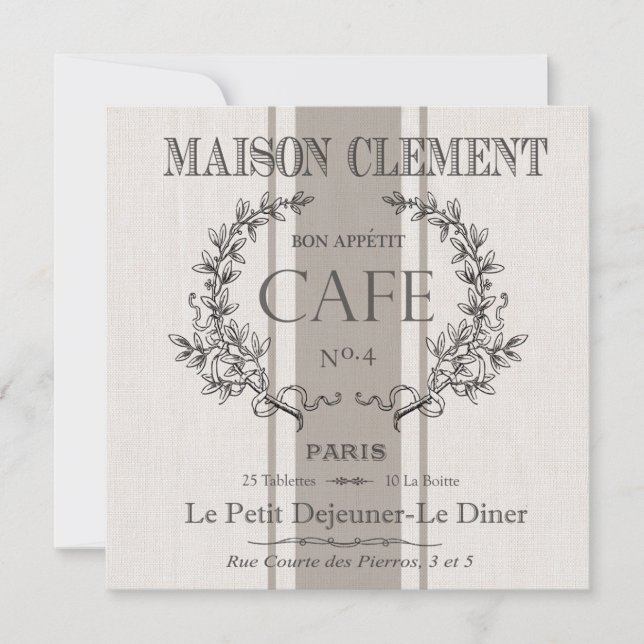 café français vintage (Devant)