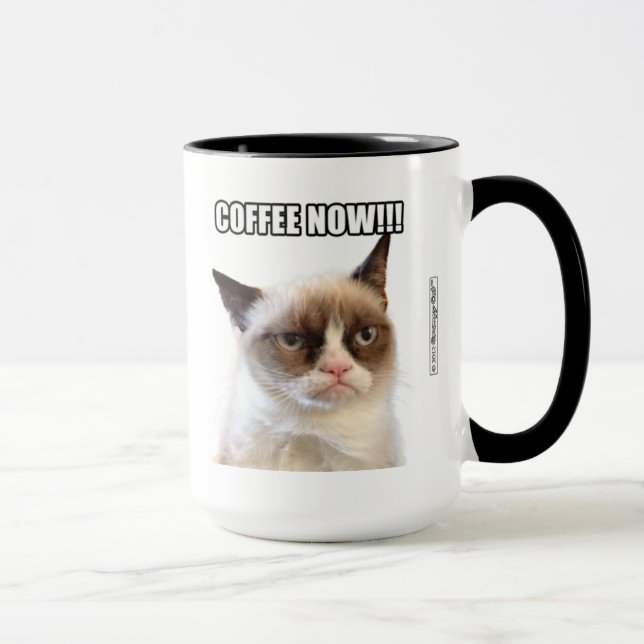 CAFÉ grincheux de Cat™ MAINTENANT ! ! ! Tasse (Droite)