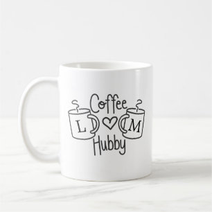 Café Hubby Love Monogram Mug
