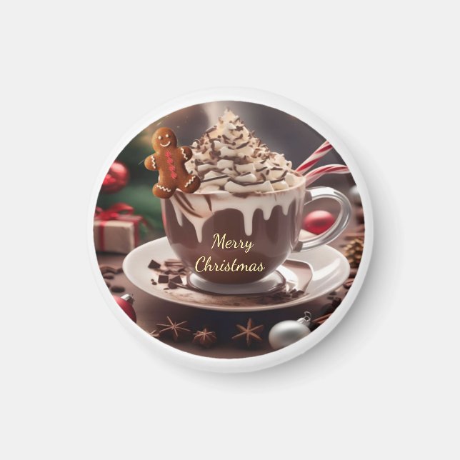 Café Joyeux Noël avec Magnet à l'Pain d'Épice (Devant)