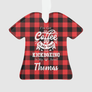 Café Kickboxe Personnalisé Dans Mes Veines Plaid