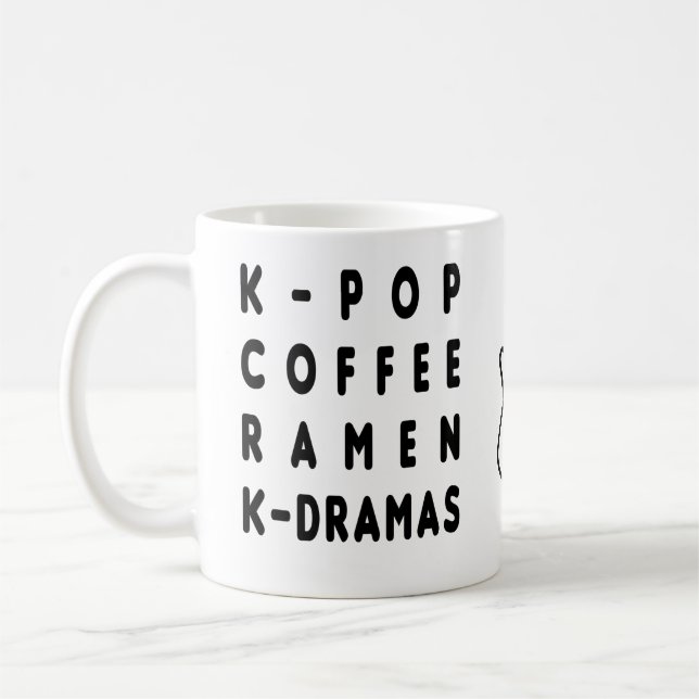 CAFÉ KPOP RAMEN KDRAMA CAFÉ MUG (Gauche)