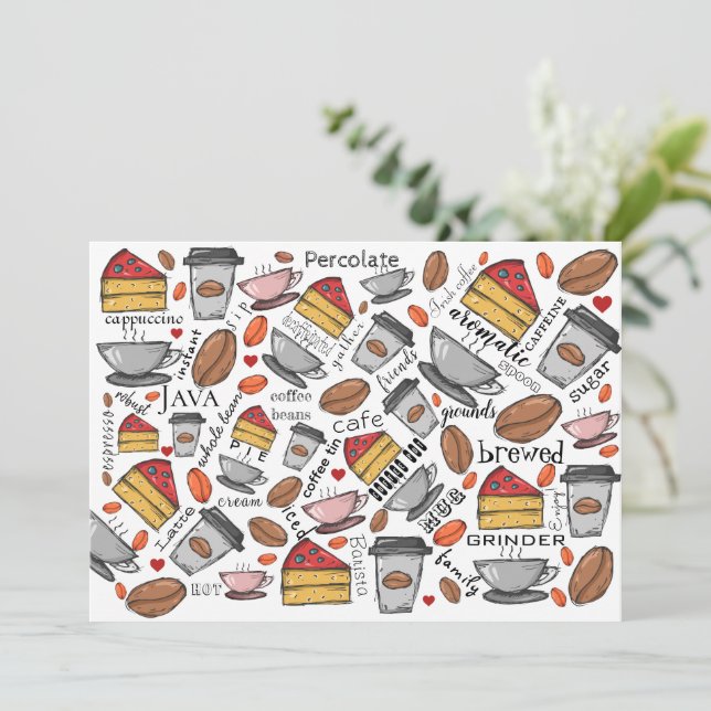 Café Lover Café Shop ou Café Carte de voeux (Debout devant)