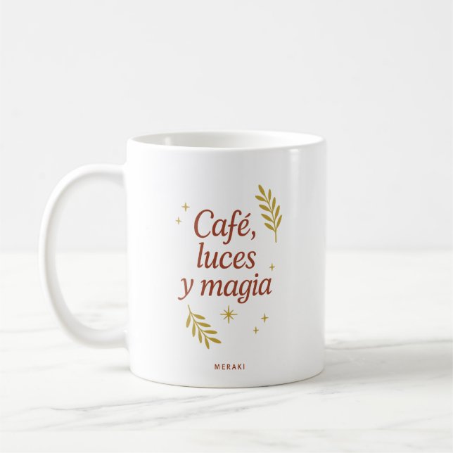Café, Luces y Magia ✨ | Christmas Coffee Mug Desig (Gauche)