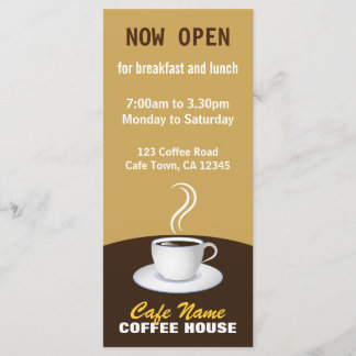 Café Menu Boutique Cartes en rack beige et Brown