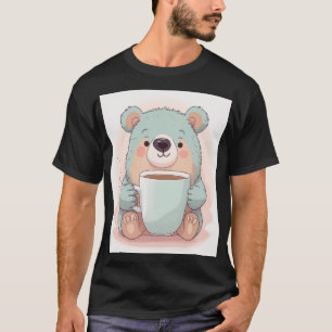 Café Mignon Ours Amateur de Café Kawaii T-Shirt Ca