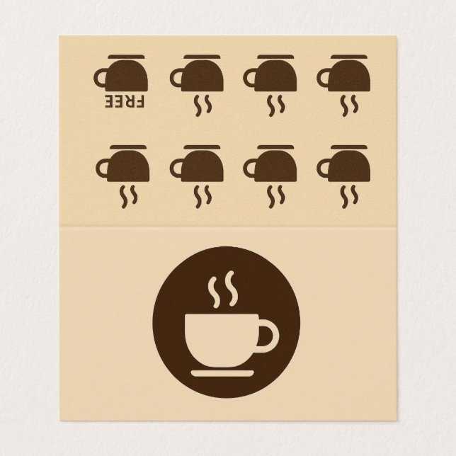 ☕ Café moderne Loyauté & Carte de visite (Extérieur déplié)