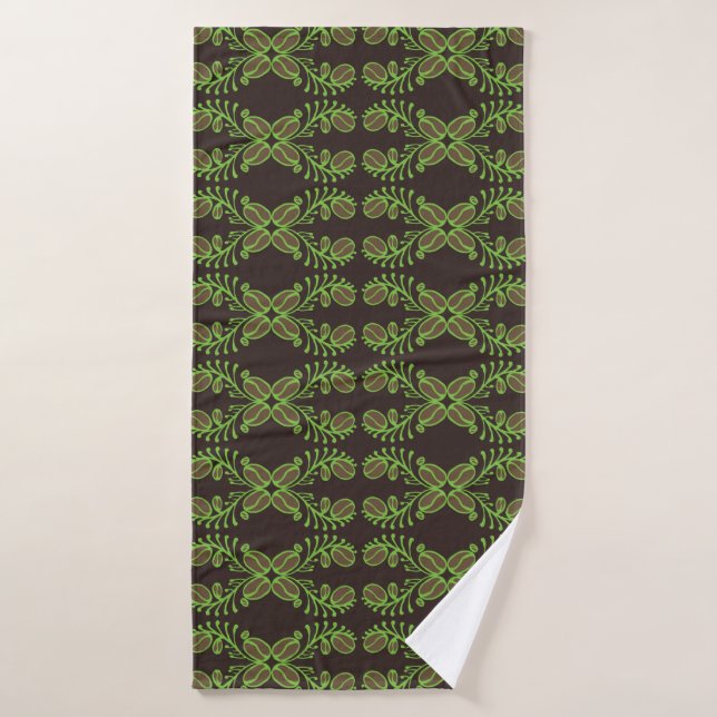 Café motif sans soudure avec motifs ethniques. V (Serviette de bain)