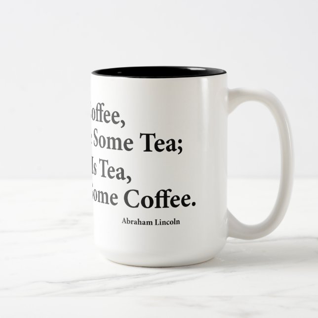 Café ? Mug à deux tons noir 15 oz (Droit)