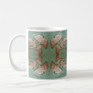 Café Mug avec feuille Gingko Design