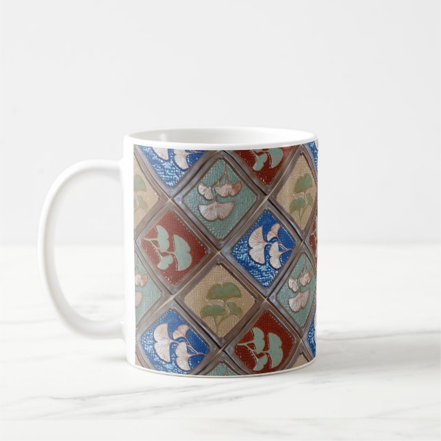 Café Mug avec feuille Gingko Design (Gauche)